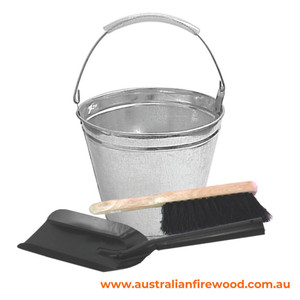 Galvanised Bucket, Shovel & Brush Set Galvanised Bucket, Shovel & Brush Set