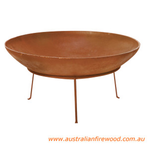 Fire Pit Steel on 3 Leg Stand 40cm Rust Fire Pit Steel on 3 Leg Stand 40cm Rust