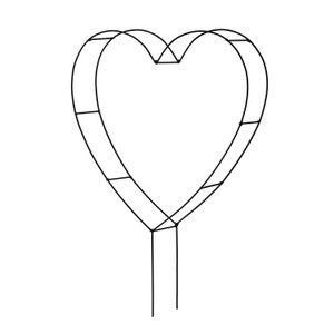 Topiary Frame Heart 35cm Black Topiary Frame Heart 35cm Black
