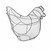 Chicken Topiary Frame Silver