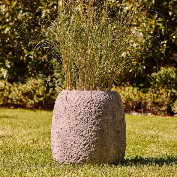 Cinder Tall Round Pot Grey Cinder Tall Round Pot Grey