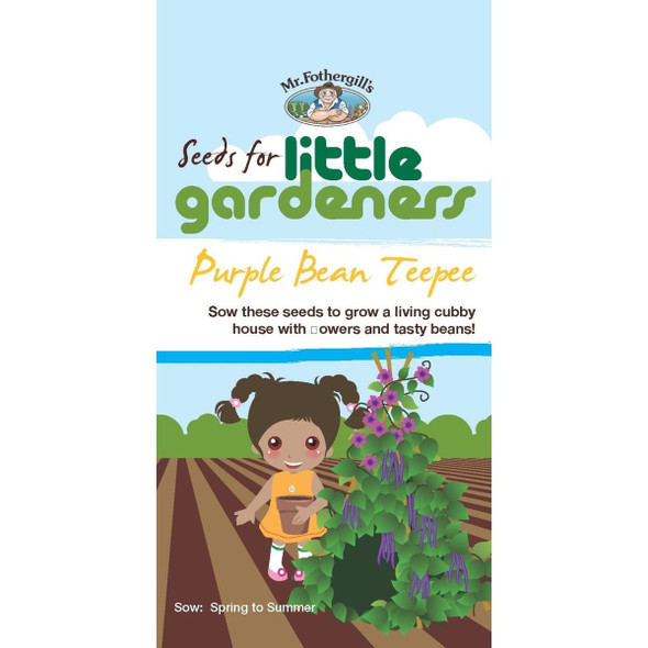 Teepee Little Gardeners Purple Bean Seeds