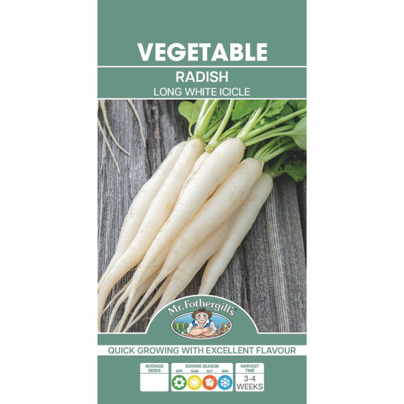 Radish Long White Icicle Seeds