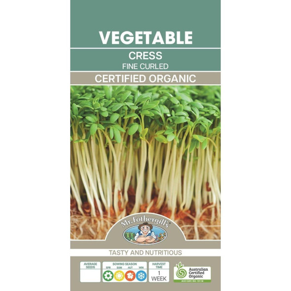 Cress Fine Curled Organic Seeds