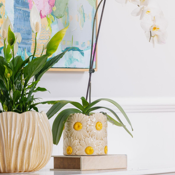 Daisy Cylinder Pot