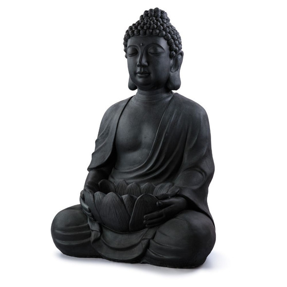 Buddha With Lotus Feeder Statue
