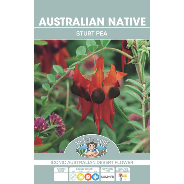 Sturt Pea Wild Flower Seed Packet