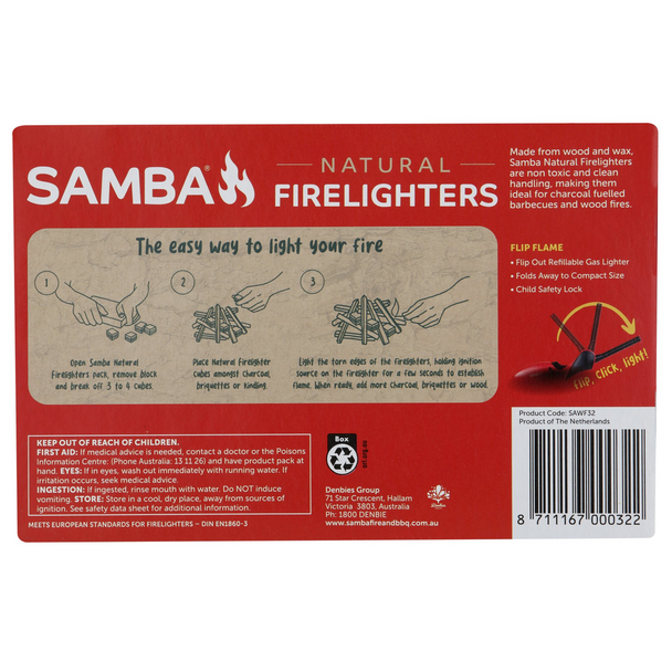 Samba Natural Firelighter 32 PACK