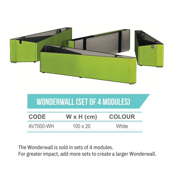 Artivasi Wonderwall 100cm White