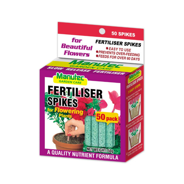 Fertiliser Spikes Flower 50 Pack