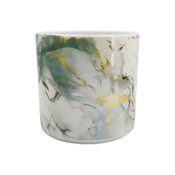 Onyx Cylinder Pot Green
