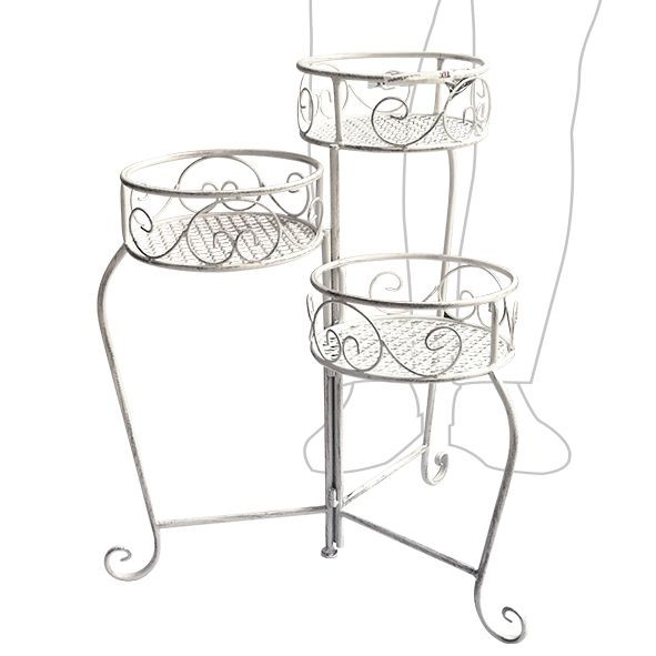 3 Tier Pot Stand White