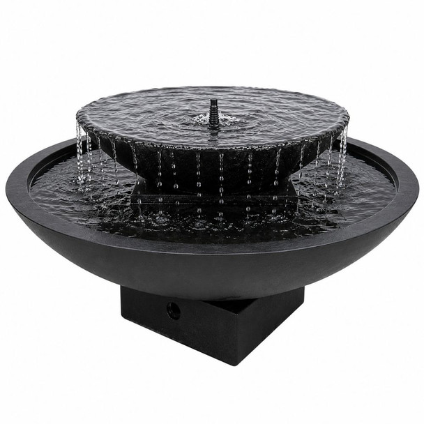 Pietro Wok Bowl Fountain Smooth Black