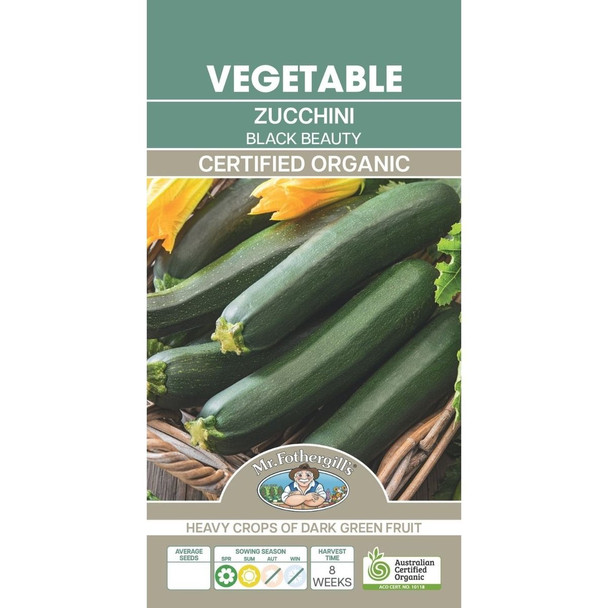 Zucchini Black Beauty Organic Seeds