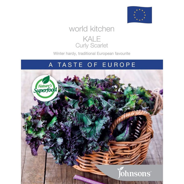 Kale Curly Scarlet Seeds Packet