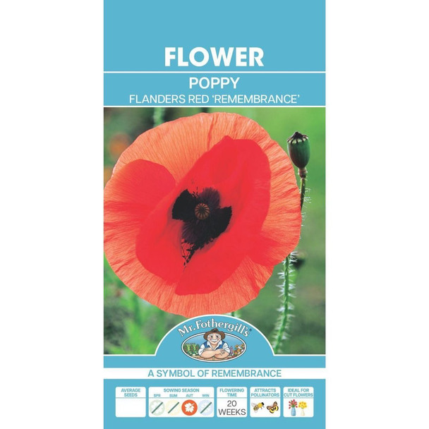 Poppy Flanders Red Remembrance Seeds
