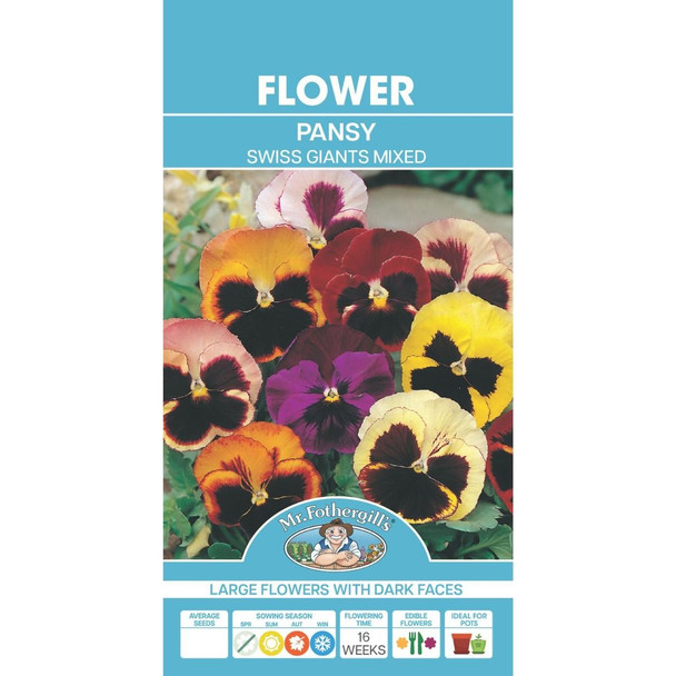 Pansy 'Swiss Giants Mixed' Seeds
