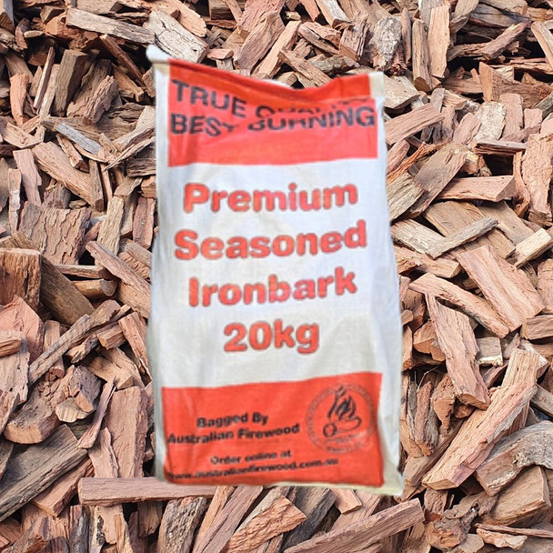Double Split Ironbark Firewood Bag 20kg