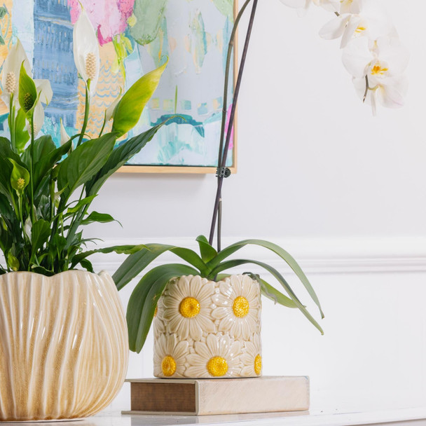 Daisy Cylinder Pot