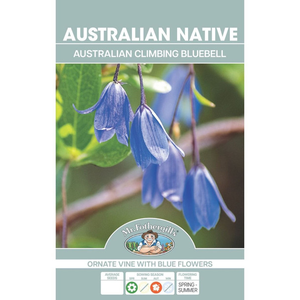 Australian Climbing Bluebell Wild Flower Seed Packet