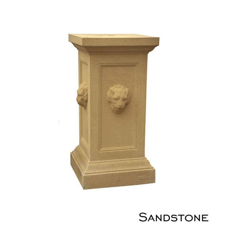 Sandstone Pedestal Lions Head 415 x 820