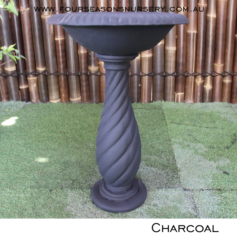 Amalfi Bird Bath Charcoal