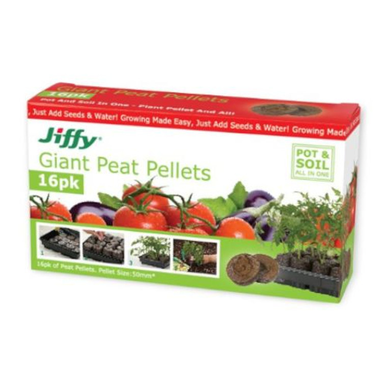 Jiffy Giant Peat Pellets 16 pack