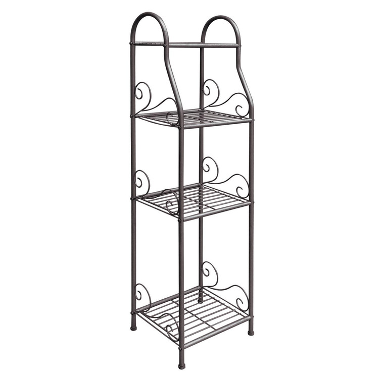 Plant Stand 4 Shelf Narrow Hammertone