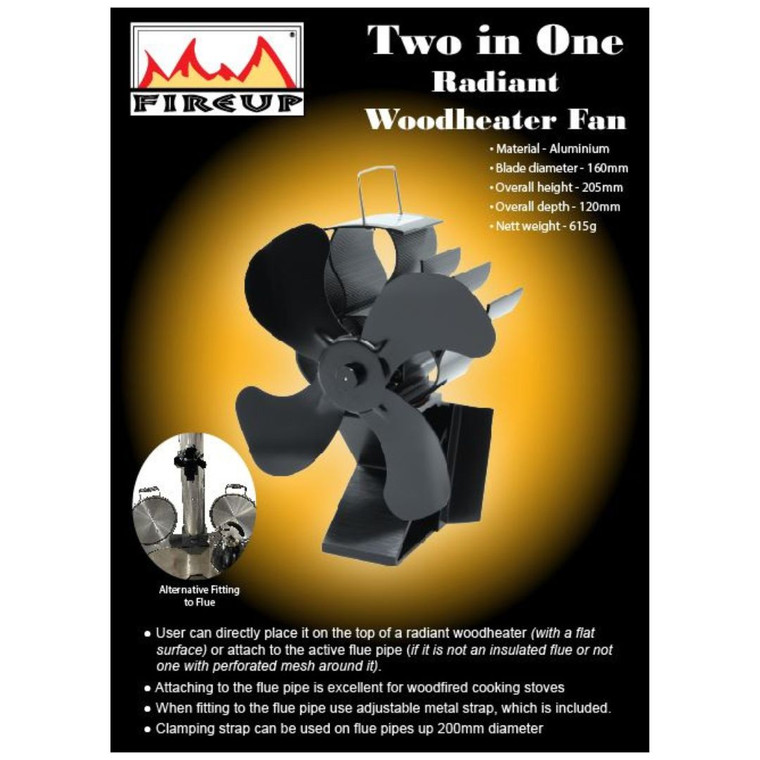 Radiant Wood Heater Fan 2 In 1