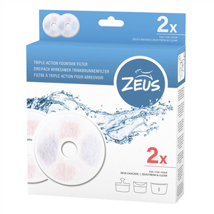 Zeus Cascade Triple Action Fountain Filters - 2 pack Zeus Cascade Triple Action Fountain Filters - 2 pack