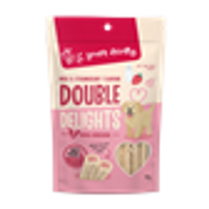 Yours Droolly Double Delight Milk and Strawberry 150g Yours Droolly Double Delight Milk and Strawberry 150g