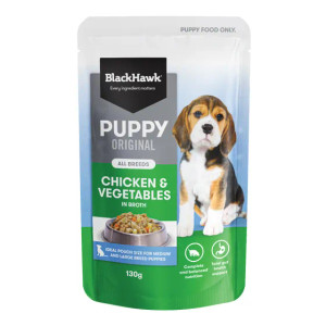 Black Hawk Puppy Chicken & Vegetables 130g Pouch