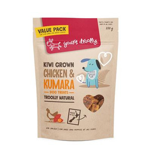 Yours Droolly Kiwi Grown Treats - Chicken & Kumara for dogs