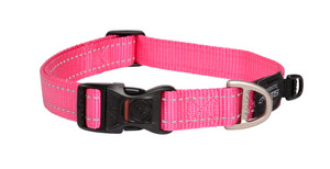 Rogz Classic Collar - Pink, Give your dog the ultimate collar. All Rogz collars & leads are handmade in Cape Town, South Africa. Made from a soft strong nylon with reflective stitching for night time visibility, Rogz collars are durable, comfortable and comes in a variety of bright colours. Rogz Classic Collar - Pink, Give your dog the ultimate collar. All Rogz collars & leads are handmade in Cape Town, South Africa. Made from a soft strong nylon with reflective stitching for night time visibility, Rogz collars are durable, comfortable and comes in a variety of bright colours.