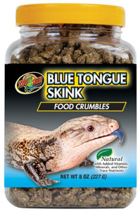 Zoo Med Blue-Tongue Skink Crumbles 226g, Carefully formulated by nutritionists to be a balanced diet to meet the nutritional needs of blue tongue skinks for proper growth and development. Zoo Med Blue-Tongue Skink Crumbles 226g, Carefully formulated by nutritionists to be a balanced diet to meet the nutritional needs of blue tongue skinks for proper growth and development.
