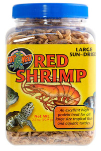 Front of Zoo Med Jumbo Red Shrimp - Sun-dried Protein Treat Tub