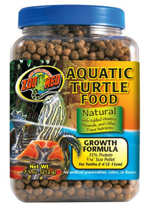 Front of Zoo Med Natural Aquatic Turtle Food - Growth Formula Tub