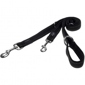 Rogz Multi-Lead - Black, Multi Purpose Our Multi Lead is all about function. Super easy to adjust with multiple uses. Use the multiple points of attachment for 6 different dog leash styles. Rogz Multi-Lead - Black, Multi Purpose Our Multi Lead is all about function. Super easy to adjust with multiple uses. Use the multiple points of attachment for 6 different dog leash styles.