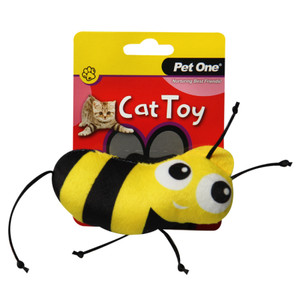 Pet One Cat Toy Bee with String, Interactive toys can offer a fun distraction and help ease boredom or restlessness.