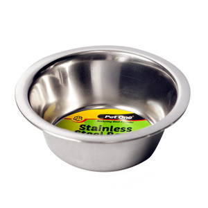 Pet One Bowl -  Standard Stainless Steel, Pet One Stainless Steel Feeding Bowls are made from the highest quality stainless steel to ensure a lifetime of use.
