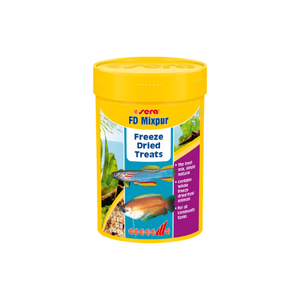 Sera FD Mixpur Freeze Dried Treats, Sera FD Mixpur is particularly well suited as a treat for community aquariums. The blend of the food organisms Daphnia, Tubifex, bloodworms and Krill, which are also very popular among fish in nature, provides something for every taste and every size. Sera FD Mixpur Freeze Dried Treats, Sera FD Mixpur is particularly well suited as a treat for community aquariums. The blend of the food organisms Daphnia, Tubifex, bloodworms and Krill, which are also very popular among fish in nature, provides something for every taste and every size.