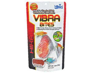 Hikari Vibra Bites, Carefully selected color enhancing ingredients and the scientifically blended nutrient mix help bring out the brilliant colors of your fish,rapidly!