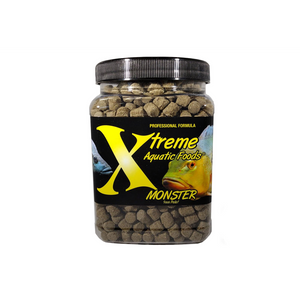 Xtreme Monster 9mm Pellet, Slow-sinking 9.0mm professional formula pellets specifically formulated for large Cichlids and Monster Fish. Xtreme Monster 9mm Pellet, Slow-sinking 9.0mm professional formula pellets specifically formulated for large Cichlids and Monster Fish.