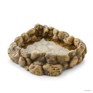 Exo Terra Water Dish, The Exo Terra Corner Water Dish has a very realistic pebble rock finish which contributes to the natural appearance of your terrarium scenery. Exo Terra Water Dish, The Exo Terra Corner Water Dish has a very realistic pebble rock finish which contributes to the natural appearance of your terrarium scenery.