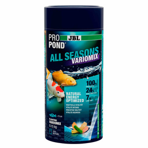 JBL PROPOND All Seasons Variomix 1L (150g), The JBL PROPOND ALL SEASONS range offers you the choice of sticks, granulates or flakes. JBL PROPOND All Seasons Variomix 1L (150g), The JBL PROPOND ALL SEASONS range offers you the choice of sticks, granulates or flakes.