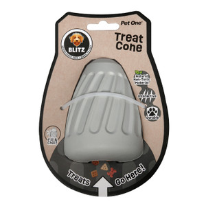 Pet One Blitz Medium Rubber Treat Cone Pet One Blitz Medium Rubber Treat Cone