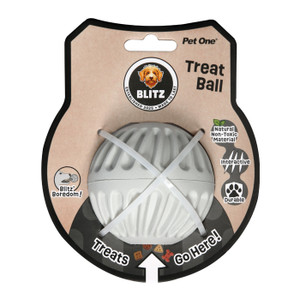 Pet One Blitz Medium Rubber Treat Ball Pet One Blitz Medium Rubber Treat Ball