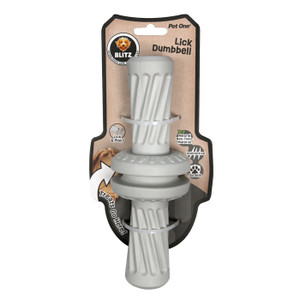 Pet One Blitz Rubber Lick Dumbell - Large, Designed to challenge, made to last, and perfect for play. Pet One Blitz Rubber Lick Dumbell - Large, Designed to challenge, made to last, and perfect for play.