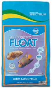 Front of New Life Spectrum Float, extra large pellet bag.