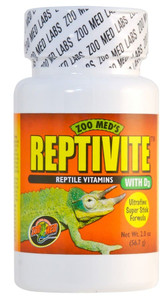 Front of ZooMed Reptivite with D3 Tub